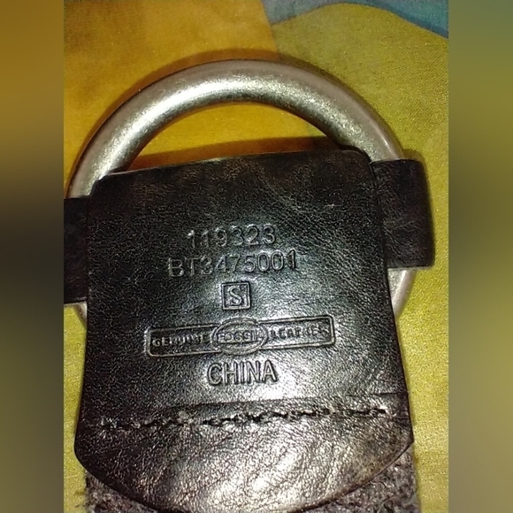 BRAIDED FOSSIL BLACK LEATHER BELT - Picture 5 of 5